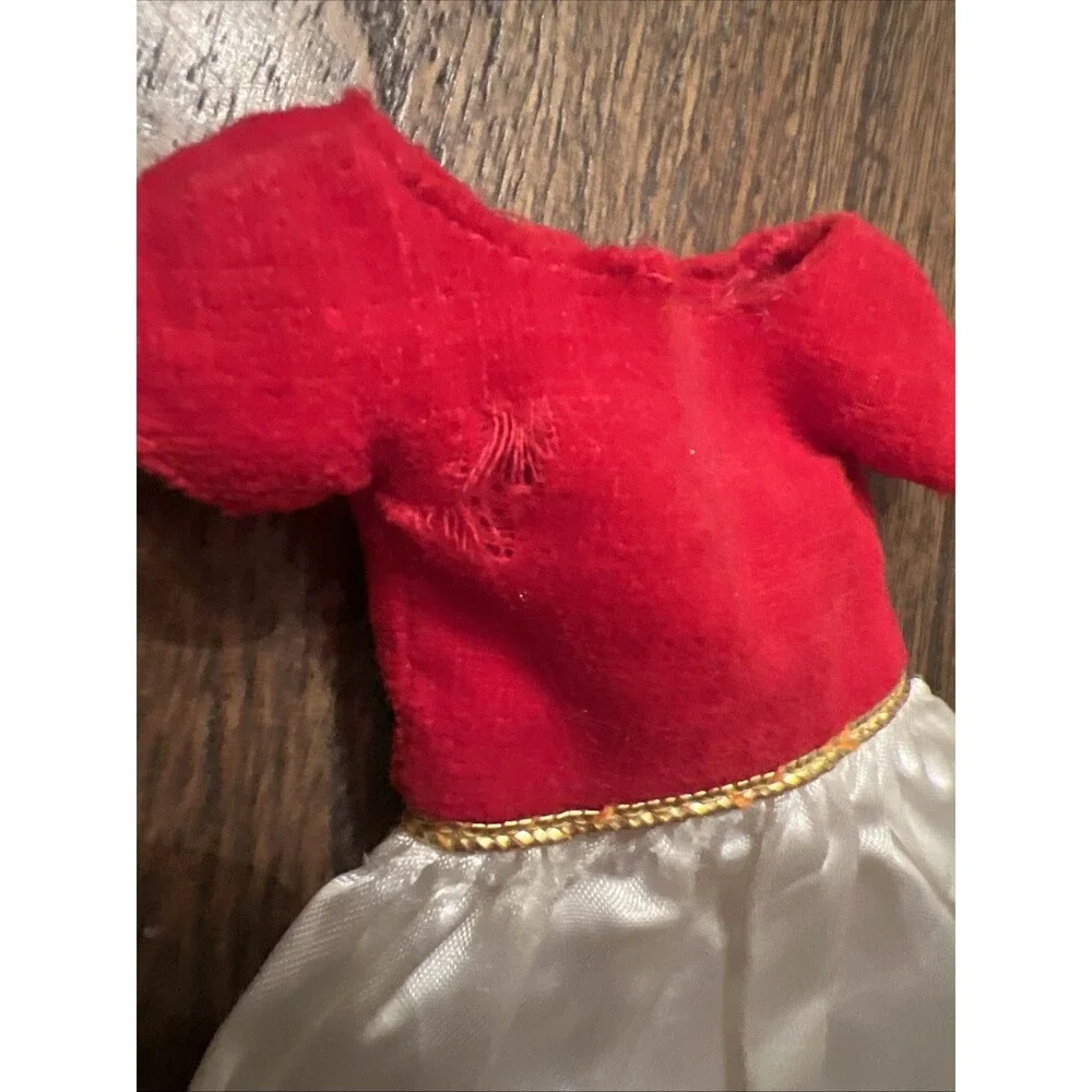 Barbie Skipper Red And Gold  Dress